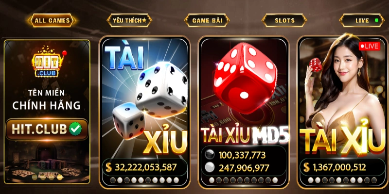 Game bài HITCLUB sống động chân thực