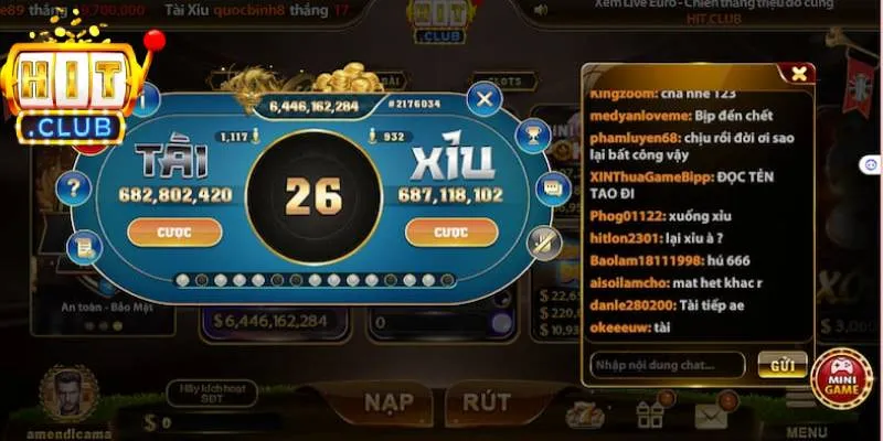 Tài xỉu HITCLUB – Tựa game mang lại sự thú vị dành cho người chơi